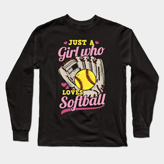 Softball Sports Softball Player Softball Fans Long Sleeve T-Shirt by CreativeGiftShop